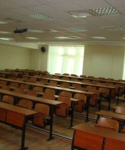 Turnkey lecture furniture solutions, college desks and chairs, and lecture hall seating with folding chairs.