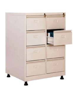 Heavy-duty 8-drawer metal filing cabinet by Reggo Trade, featuring high-quality 1 mm sheet metal construction for high-density document organization.