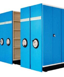 High-density mobile compact archive metal cabinets manufactured by Reggo Trade in Turkey, offering space-saving and smart tracking storage solutions for offices and hospitals.