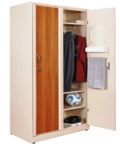 Durable boarding school locker manufactured by Reggo Trade, featuring high-quality 1 mm sheet metal construction for secure student storage.
