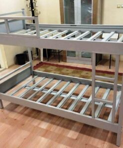 Heavy-duty commercial steel bunk bed manufactured by Reggo Trade in Turkey, designed for high-capacity use in industrial and institutional facilities.