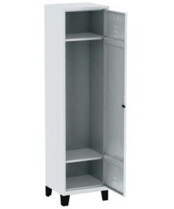 Durable single steel locker for office and industrial use, manufactured by Reggo Trade with high-quality 1 mm sheet metal.
